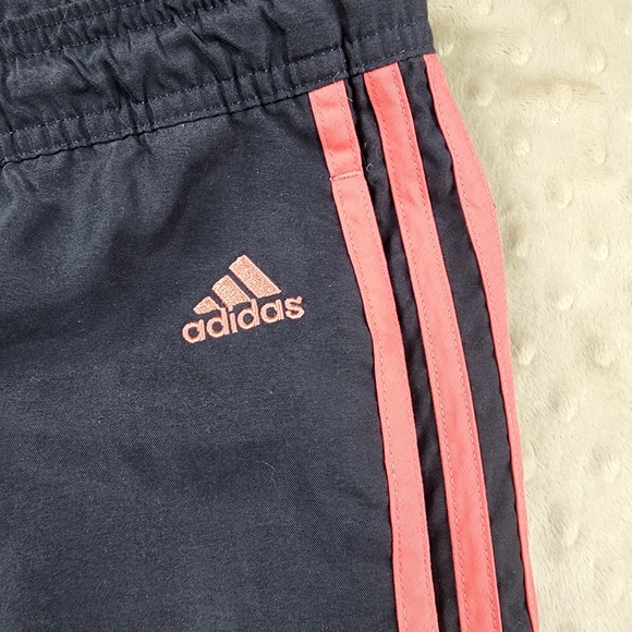 Adidas Pants Womens XL Black Coral Cropped Track Yoga Capris - Picture 2 of 7
